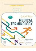 Test Bank For Quick & Easy Medical Terminology, 10th Edition, By Peggy C. Leonard All Chapters 1-15 LATEST EDITION