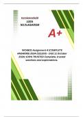 INC4801 Assignment 4 (COMPLETE ANSWERS) 2024 (151100) - DUE 11 October 2024; 100% TRUSTED Complete, trusted solutions and explanations