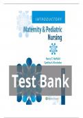 Complete test bank for introductory maternity and pediatric nursing, 5th edition by hatfield, kincheloe (9781975163785-isbn) All chapters are included instant download