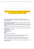 BLE IL PTI Tests Cumulative Questions And Answers 100% Verified.