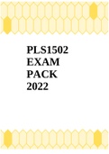 PLS1502 EXAM PACK 2022