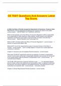   CE TEST Questions And Answers Latest Top Score.