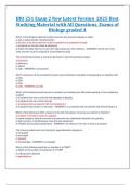 BIO 251 Exam 2 New Latest Version  2025 Best  Studying Material with All Questions, Exams of  Biology graded A