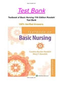 Textbook of Basic Nursing 11th Edition Rosdahl Test Bank