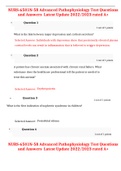 NURS-6501N-58 Advanced Pathophysiology Test Questions and Answers  Latest Update 2022/2023 rated A+