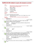 Exam (elaborations) RRT-ACCS - Registered Respiratory Therapist ...NURS-6512N midterm exam ALL ANSWERS CORRECT & UPDATED 2022 