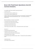 Econ 101 Final Exam Questions And All Correct Answers.