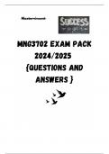 MNG3702 EXAM PACK 2024/2025  {QUESTIONS AND ANSWERS }