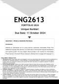 ENG2613 PORTFOLIO (ANSWERS) OCTOBER NOVEMBER 2024 - DISTINCTION GUARANTEED