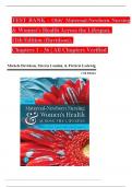 TEST BANK For Olds' Maternal-Newborn Nursing & Women's Health Across the Lifespan, 11th Edition (Davidson), Verified Chapters 1 - 36, Complete Newest Version