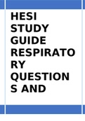 HESI STUDY GUIDE RESPIRATORY