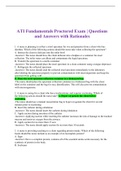 ATI Fundamentals Proctored Exam | Questions and Answers with Rationales 