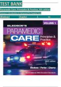 TEST BANK For Paramedic Care: Principles and Practice 6th Edition, Volume 1 - 5 (Bledsoe, 2023)