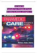 test bank for Paramedic Care Principles and Practice, 6th Edition, by Bledsoe, all Chapters  1 - 5 fully covered ISBN: 9780136895299