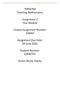 TMN3704 Assignment 2 Marked (Achieved 85%)