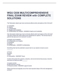 WGU C836 MULTI/COMPREHENSIVE FINAL EXAM REVIEW with COMPLETE SOLUTIONS