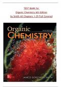 TEST BANK for  Organic Chemistry 6th Edition by Smith All Chapters 1-29 Full Covered ISBN 9781260119107