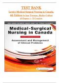 Test Bank for Lewis's Medical-Surgical Nursing in Canada 4th Edition by Jane Tyerman, Shelley Cobbett all Chapters 1 - 72 Complete ISBN 9780323848435