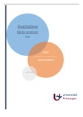 Samenvatting kwalitatieve data-analyse + notities uit de les + beknopte samenvatting NVIVO