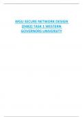 WGU SECURE NETWORK DESIGN  (D482) TASK 1 WESTERN  GOVERNORS UNIVERSITY