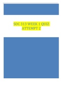 SOC 313 WEEK 1 QUIZ ATTEMPT 2