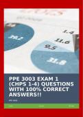 PPE 3003 EXAM 1 (CHPS 1-4) QUESTIONS WITH 100% CORRECT ANSWERS!!