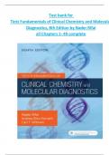 Test Bank for Tietz Fundamentals of Clinical Chemistry and Molecular Diagnostics, 8th Edition by Nader Rifai all chapters 1 to 49 fully covered ISBN 9780323530446