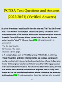 PCNSA Test Questions and Answers 2022/2023 | 100% Correct Verified Answers