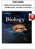 Test Bank for Biology Today and Tomorrow With Physiology 6th Edition by Cecie Starr, ISBN: 9780357127544, All 29 Chapters Covered, Verified Latest Edition