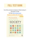 Power Politics and Society An Introduction to Political Sociology 1st Edition Dobratz Test Bank with Question and Answers, From Chapter 1 to 10