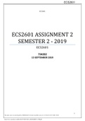 ECS2601 ASSIGNMENT 2 SEMESTER 2 2022