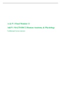 A & P 1 Final Module 11 (Version-1)-60 Question And Answers, A&P 1 MA278 BSC2 Human Anatomy & Physiology, Rasmussen College.