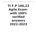 TI F.P 100,23 Agile Exam-with 100% verified answers 2022-2023