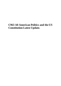 WGU C963 American Politics And The US Constitution.