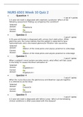 NURS 6501 Week 10 Quiz 2