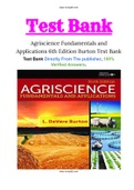 Agriscience Fundamentals and Applications 6th Edition Burton Test Bank