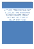 APPLIED PATHOPHYSIOLOGY A CONCEPTUAL APPROACH TO THE MECHANISMS OF DISEASE 3RD EDITION BRAUN TEST BANK