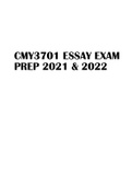 CMY3701 ESSAY EXAM  PREP 2021 & 2022