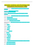 openstax anatomy and physiology test  1 Questions And Answers 2022