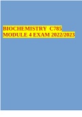 BIOCHEMISTRY C785 MODULE 4 EXAM 2022/2023