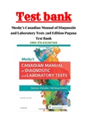 Mosby’s Canadian Manual of Diagnostic and Laboratory Tests 2nd Edition Pagana Test Bank ISBN: 978-0323567466| Complete Guide A+