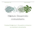 Apuntes unidad 1  y parcial de la 2 -Desarrollo comunitario