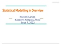 Statistical Modelling in Overview