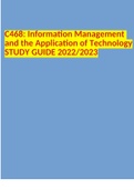 C468: Information Management and the Application of Technology STUDY GUIDE 2022/2023