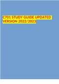 C701 STUDY GUIDE UPDATED VERSION 2022/2023y