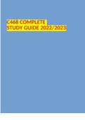 C468 COMPLETE STUDY GUIDE 2022/2023