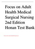 Focus on Adult Health Medical Surgical Nursing 2nd Edition Honan Test Bank