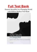 Test Bank for Human Sexuality in a Changing World, 10th Edition, Spencer A. Rathus, Jeff Nevid Jeffrey S. Nevid Lois Fichner-Rathus