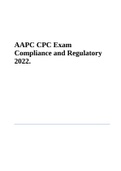 AAPC CPC Exam Compliance and Regulatory 2022.