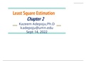 Least Square Estimation